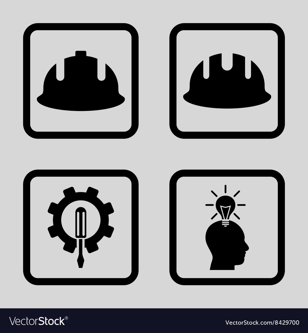 Development flat squared icon