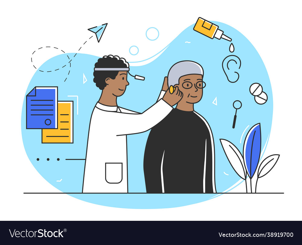 Älter weiblicher Charakter bei Ärzten Vector Image Älter weiblicher Charakter bei Ärzten