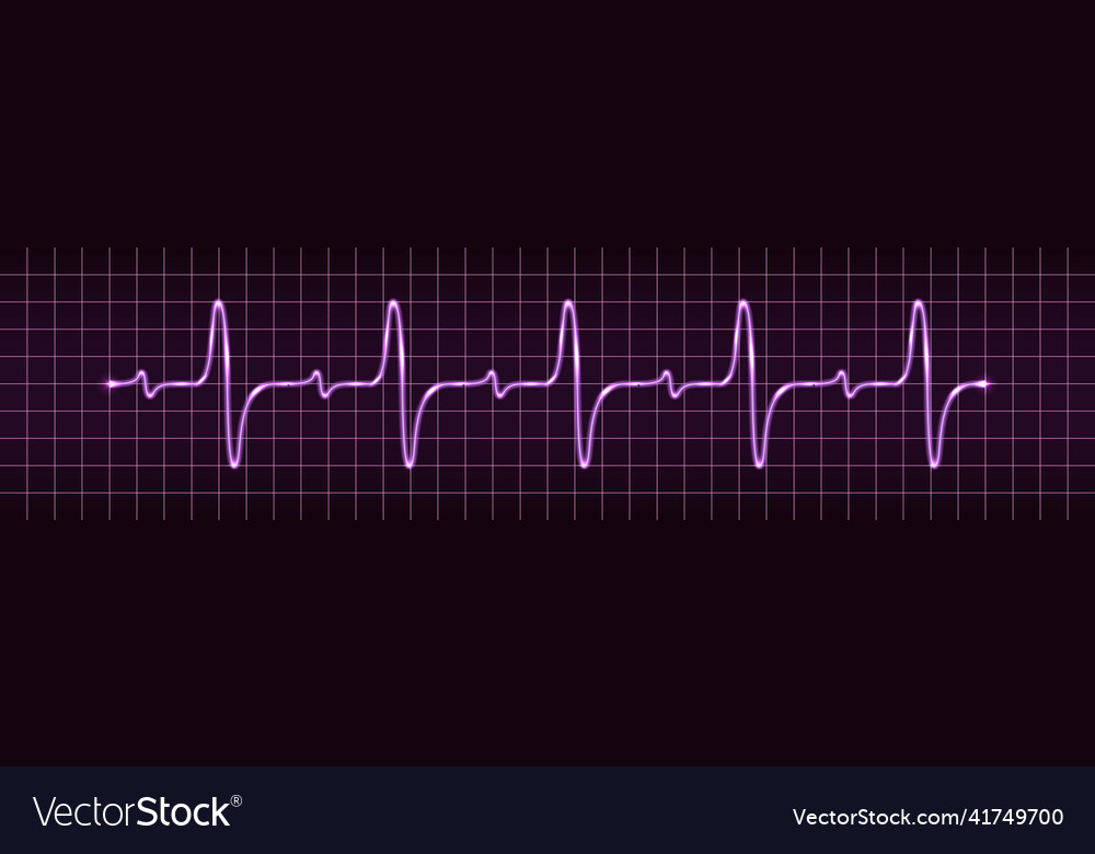 Electric impulse signal heart beat pulse display