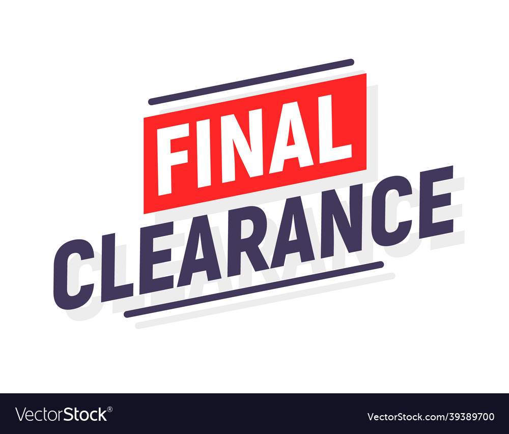 Final clearance promo banner background blowout