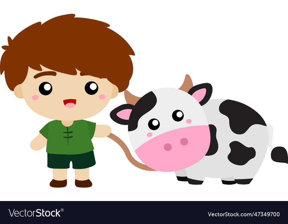 Jack And The Beanstalk Cow Clipart Royalty Free Vector Image