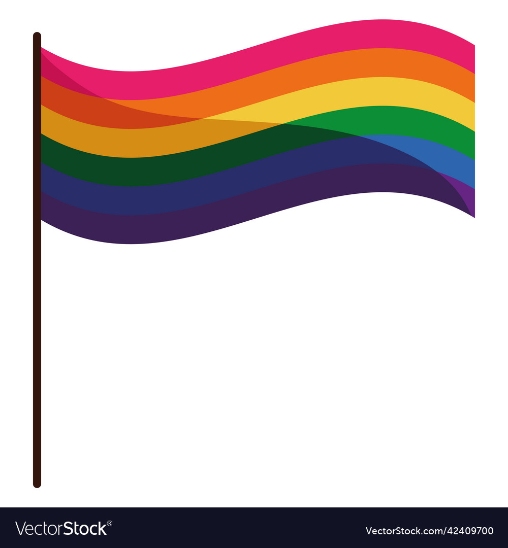 Lgbtq flag waving Royalty Free Vector Image - VectorStock