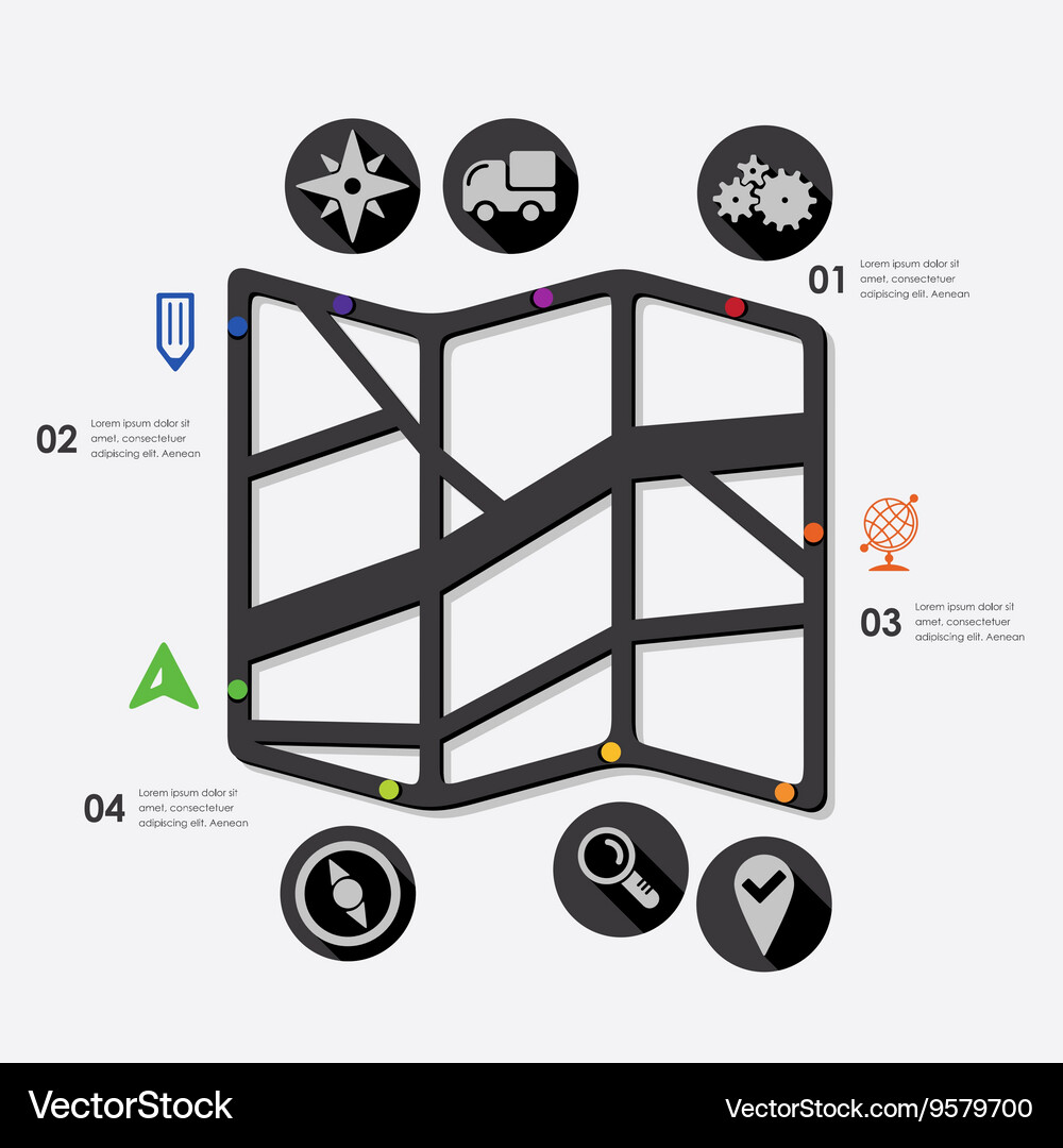 Navigation infographic Royalty Free Vector Image