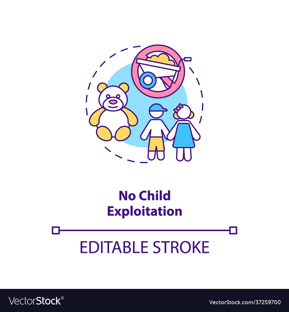No child exploitation concept icon