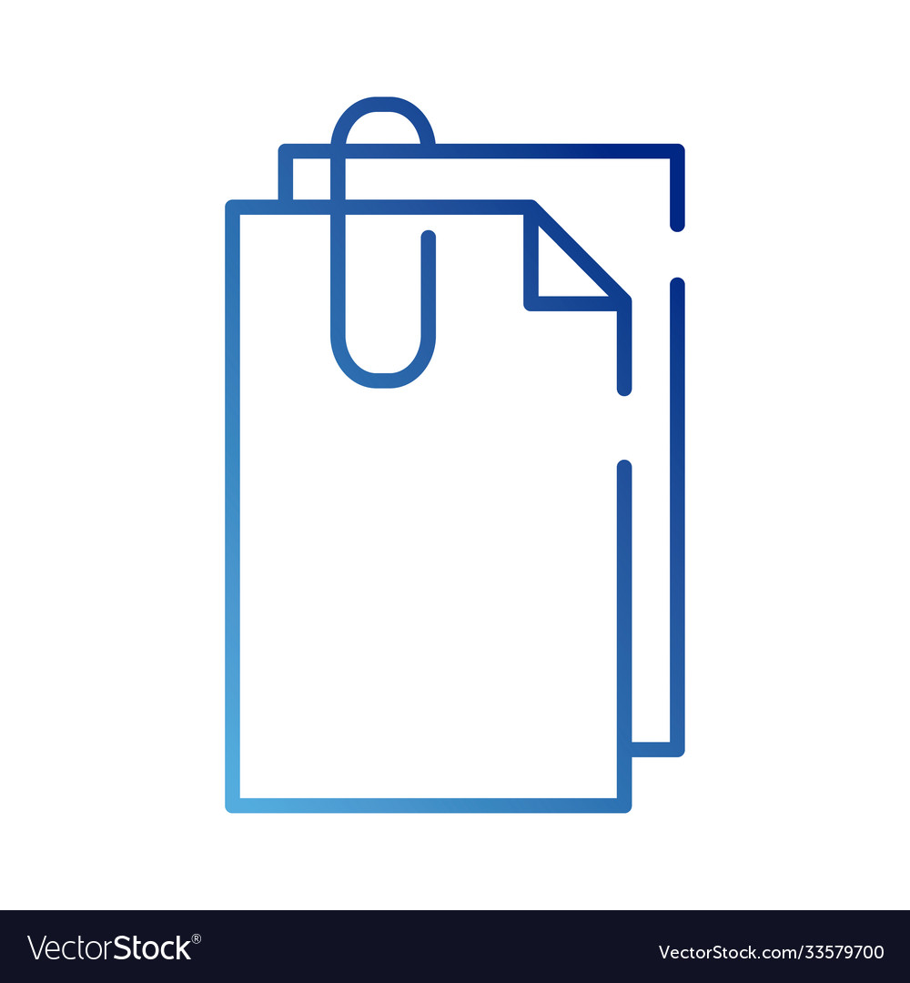 Papers documents with clip atach gradient style