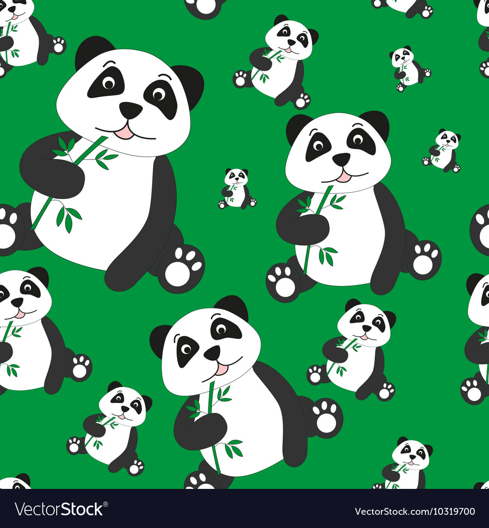 Seamless pattern of pands