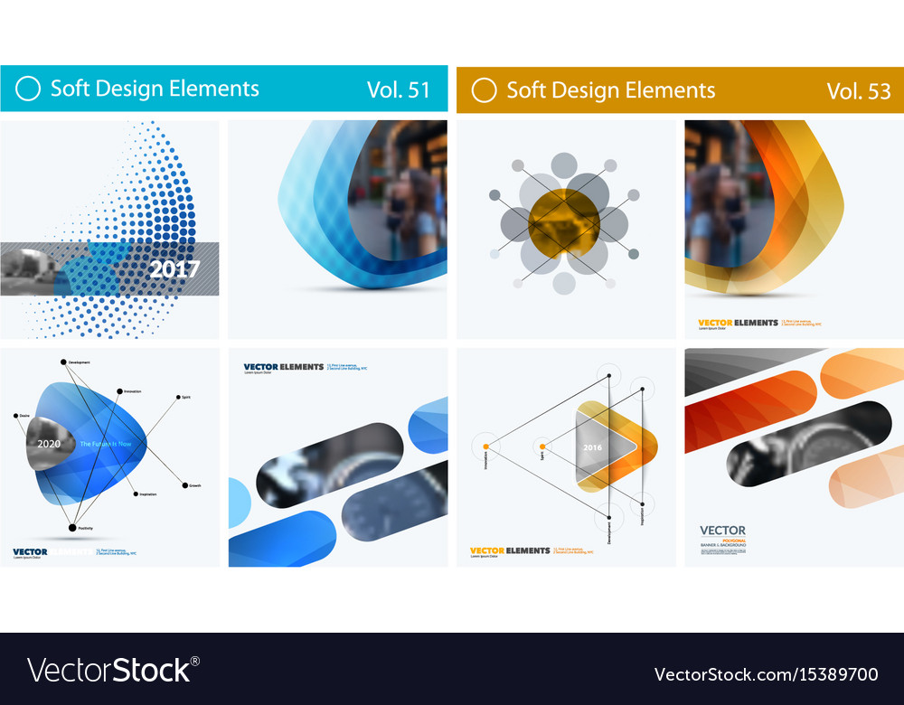 Set of abstract design elements for graphic