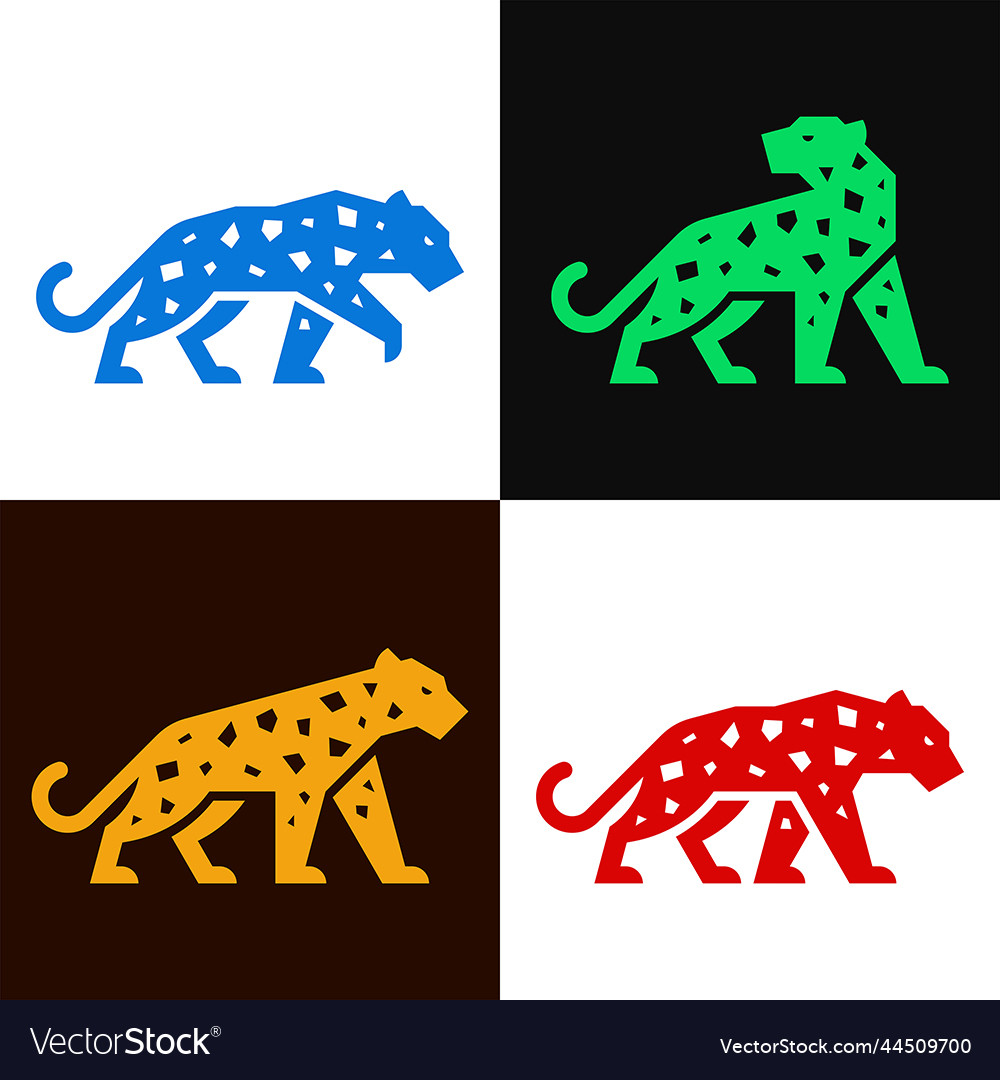 Set of leopard