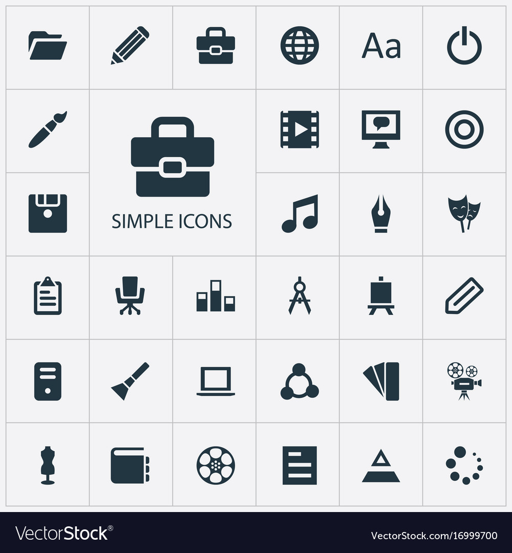 Set of simple icon icons