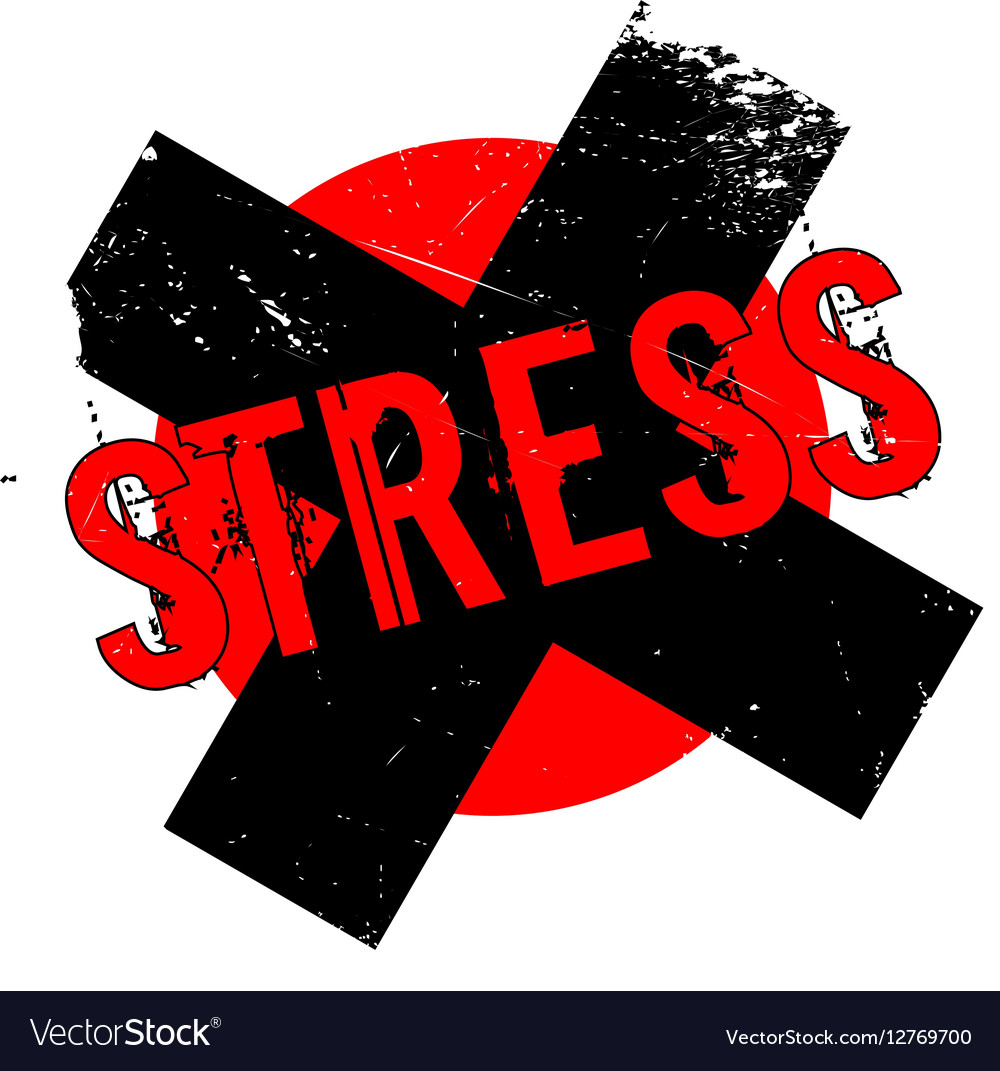 Stress rubber stamp