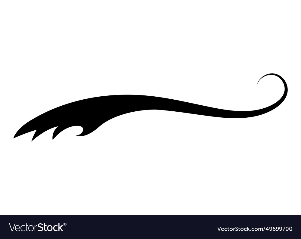 Swoosh typography text tail shape calligraphic vector image Swoosh typography text tail shape calligraphic
