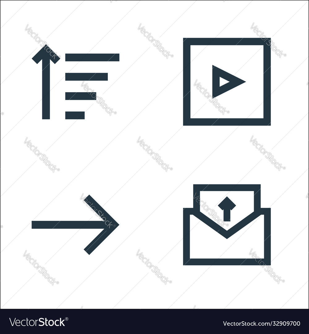 User interface line icons linear set quality Vector Image User interface line icons linear set quality