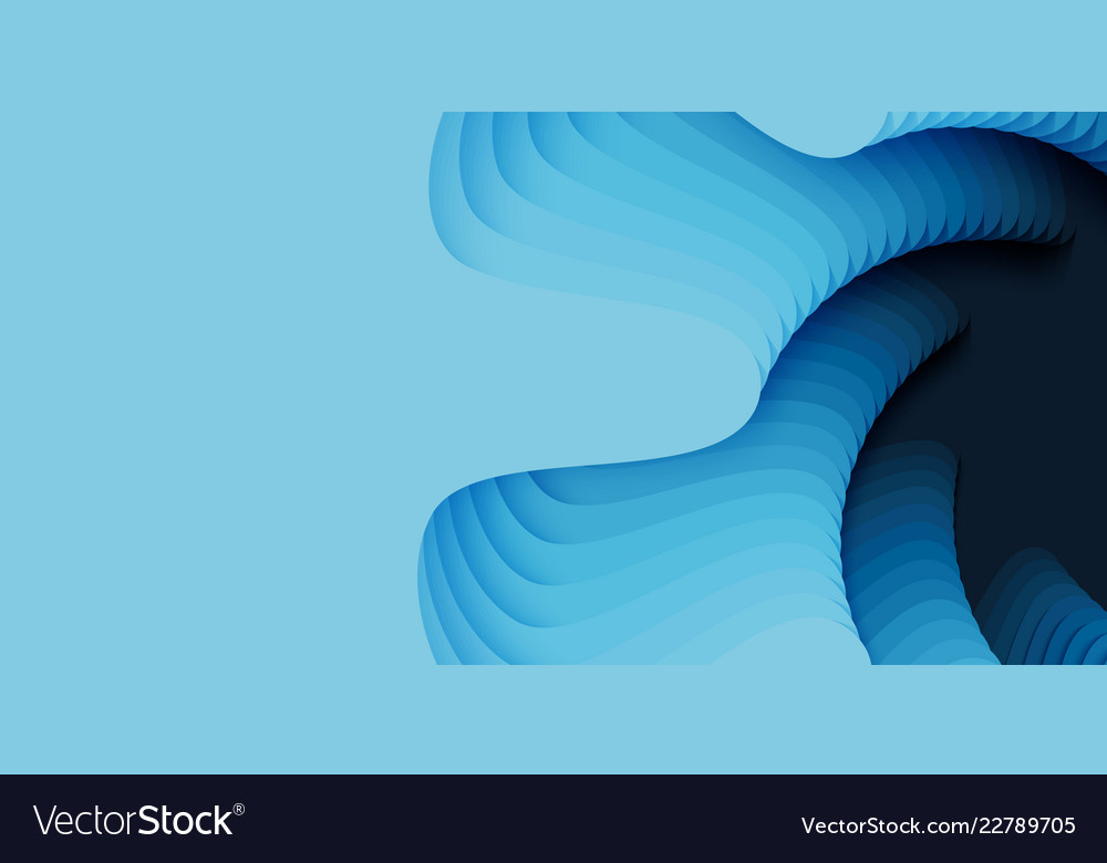 3d abstract background with paper cut