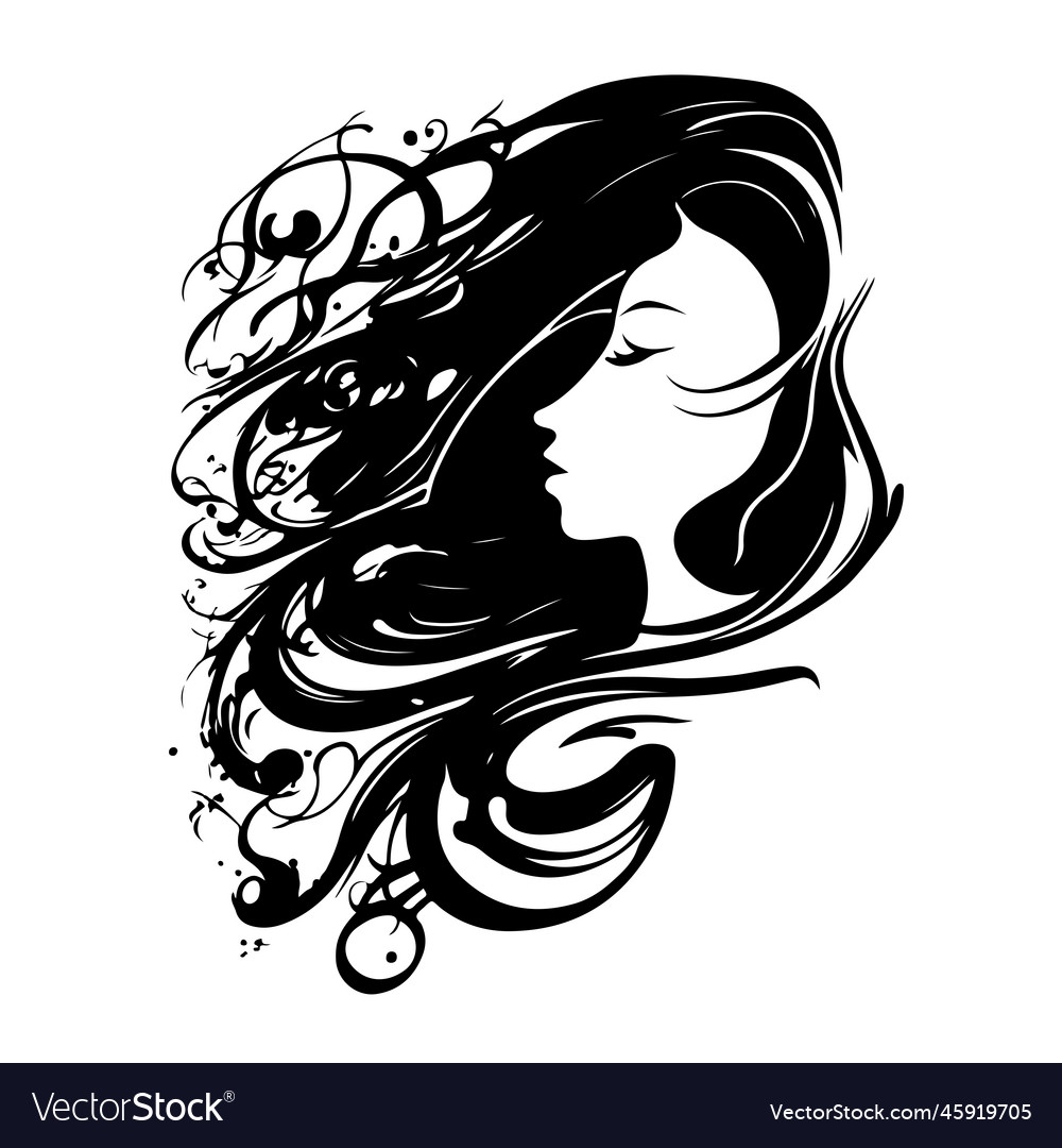 Abstract of a beautiful woman Royalty Free Vector Image