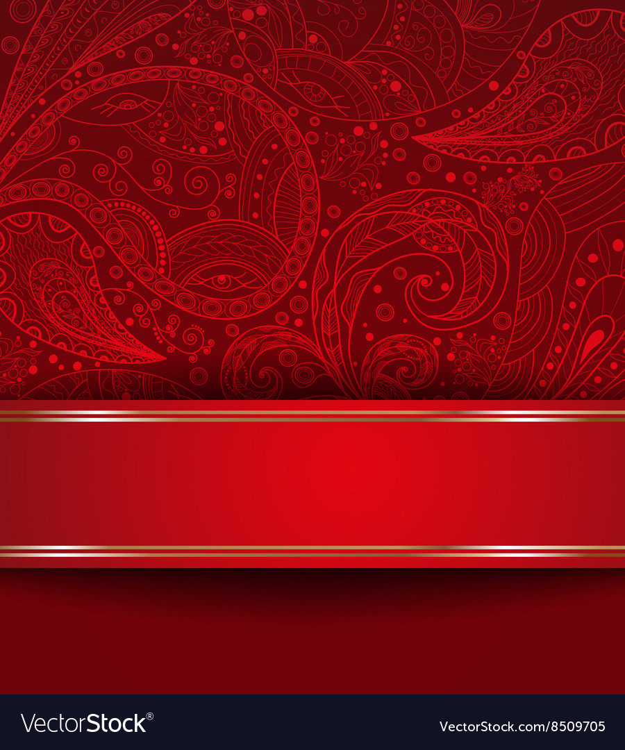 Abstract ornate red backdrop