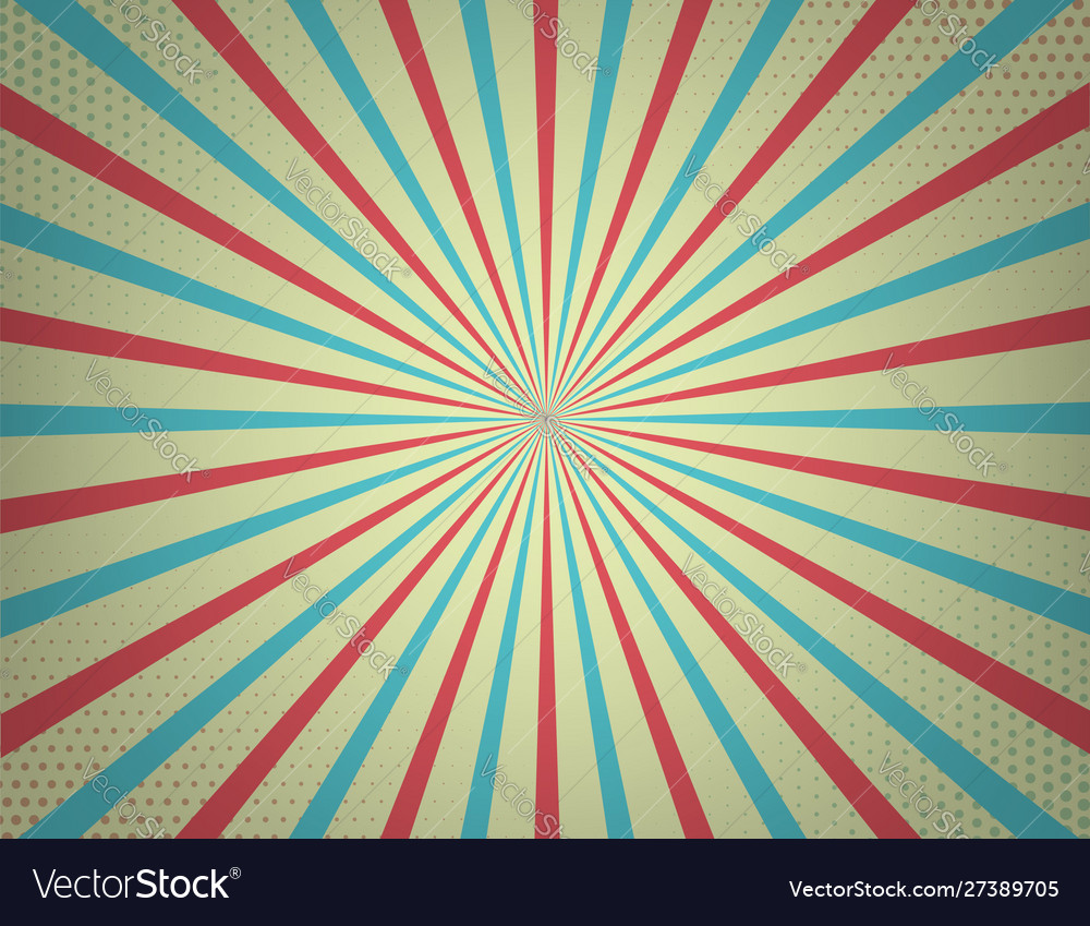 Abstract retro background with rays