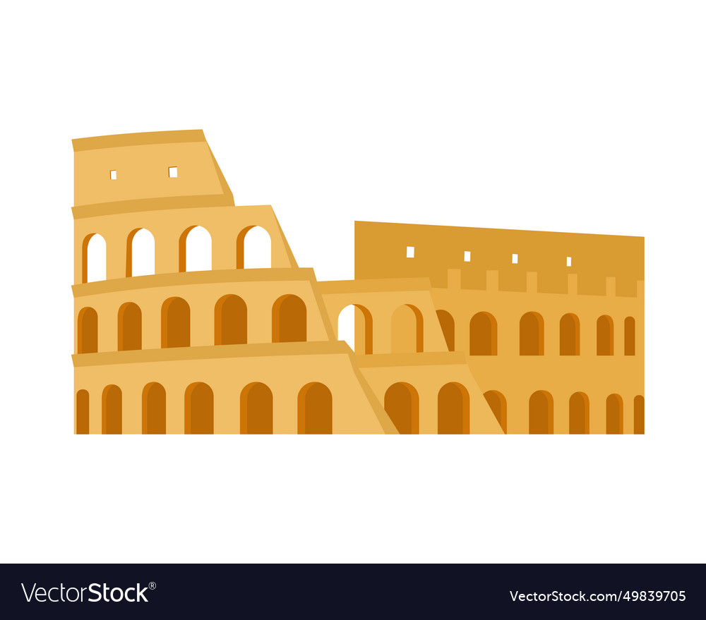 Ancient monument of colosseum Royalty Free Vector Image