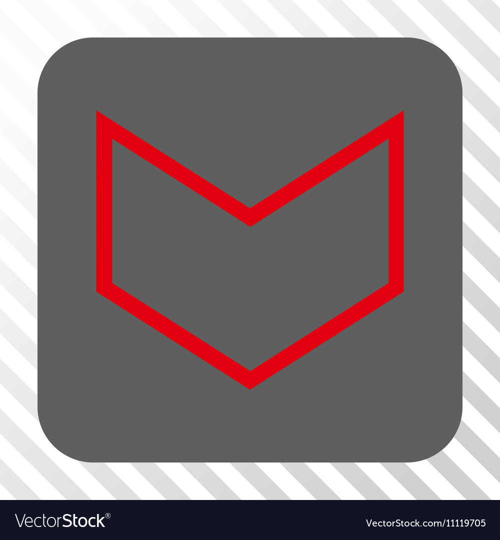 Arrowhead down rounded square button