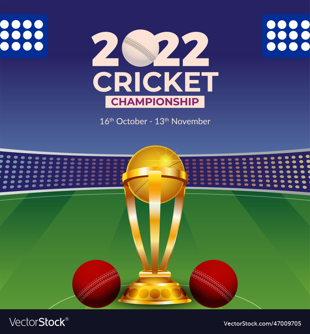 Banner design of cricket championship template Vector Image