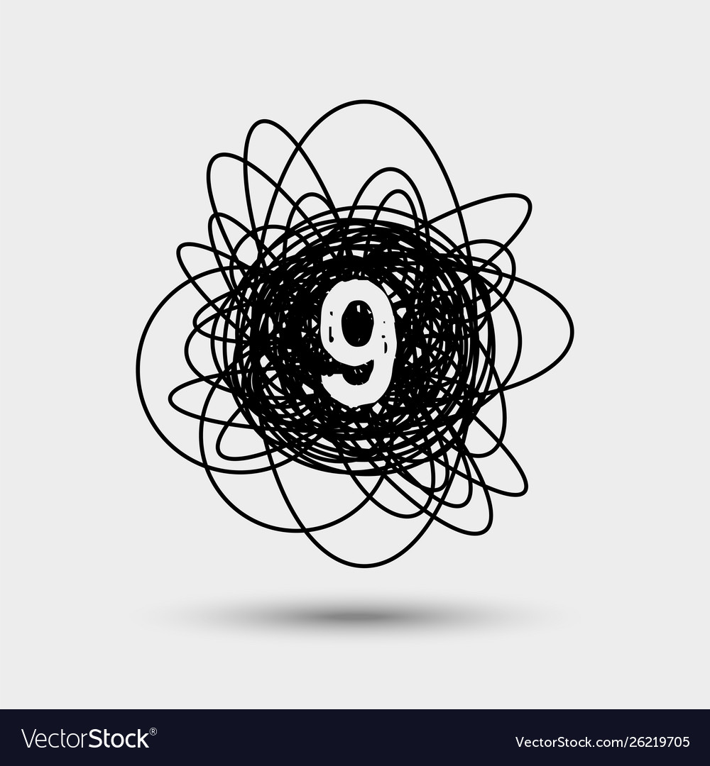 Icon with number isolated on gray background vector image Icon with number isolated on gray background