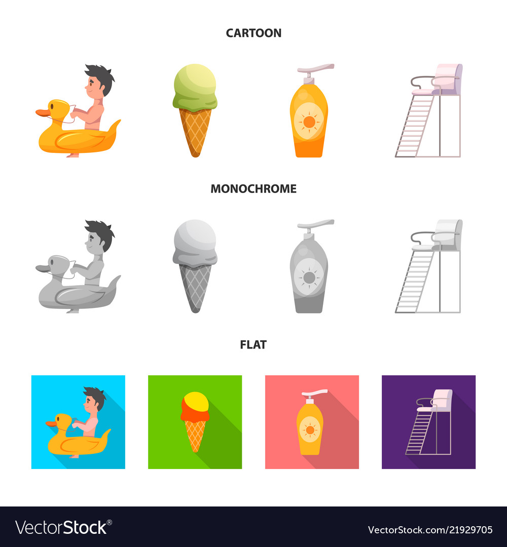 Isolated object of pool and swimming icon Vector Image Isolated object of pool and swimming icon
