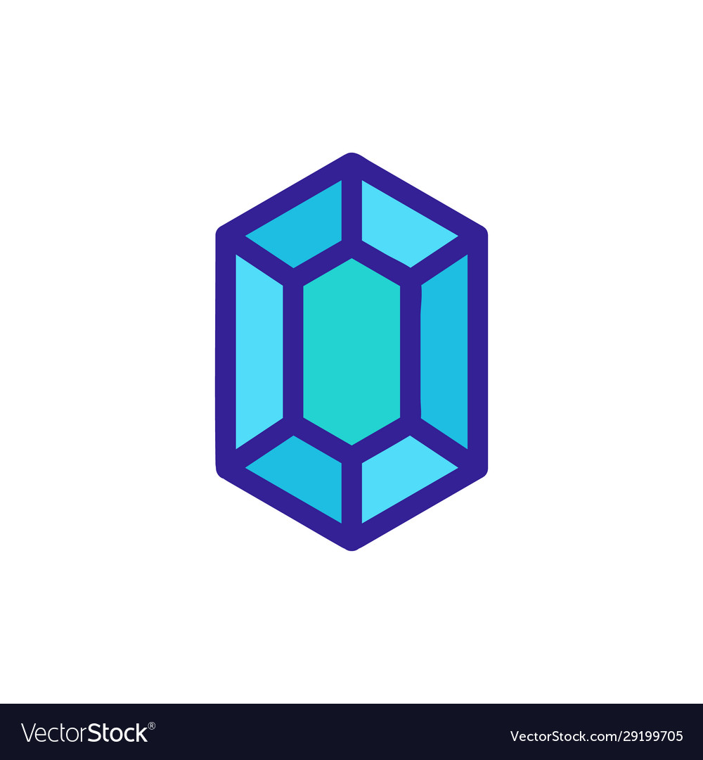 Ruby icon isolated contour symbol vector image Ruby icon isolated contour symbol