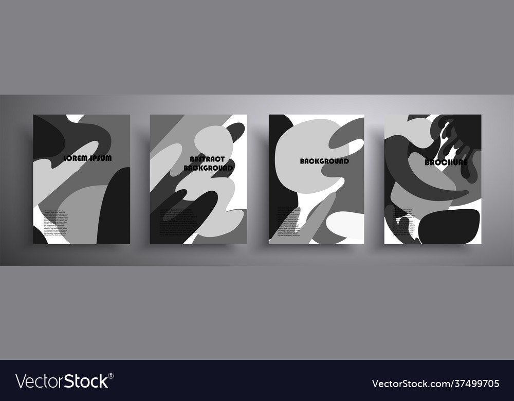 Trendy Cover Designs monochrome Flüssigkeit vector image Trendy Cover Designs monochrome Flüssigkeit