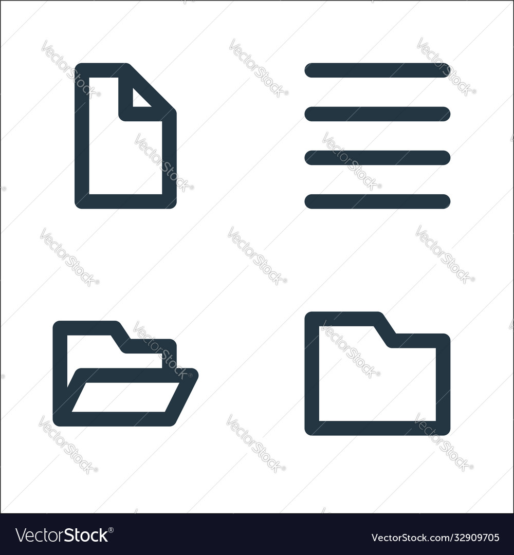 User interface line icons linear set quality vector image User interface line icons linear set quality