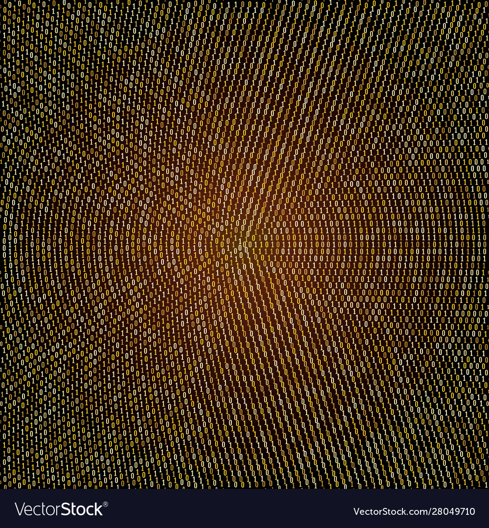 Abstract black and gold background in matrix style