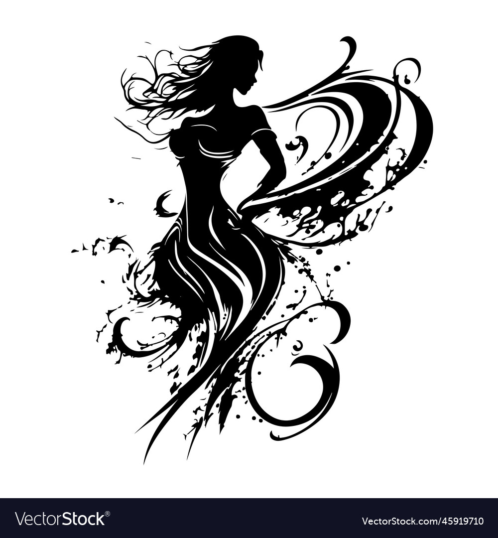 Abstract of a beautiful woman Royalty Free Vector Image