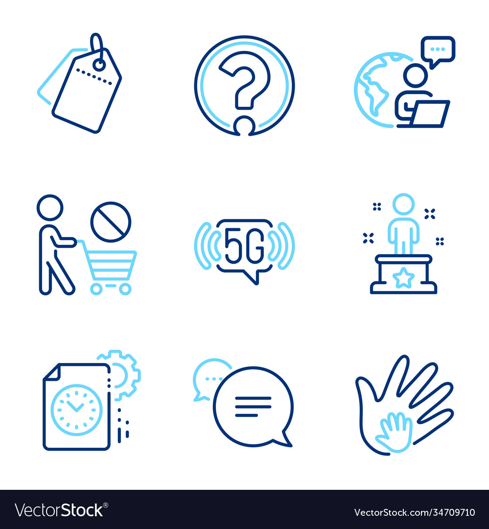 Business icons set included icon as question mark