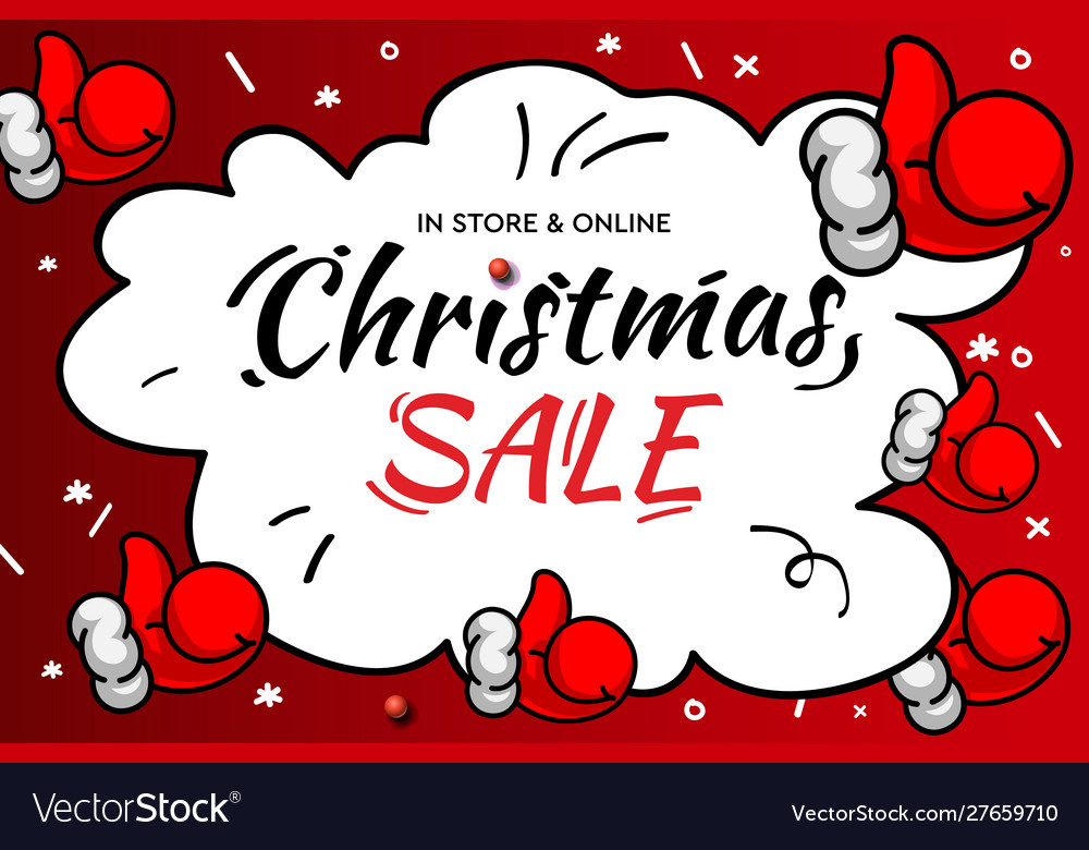 Christmas sale template e-commerce online shop vector image Christmas sale template e-commerce online shop