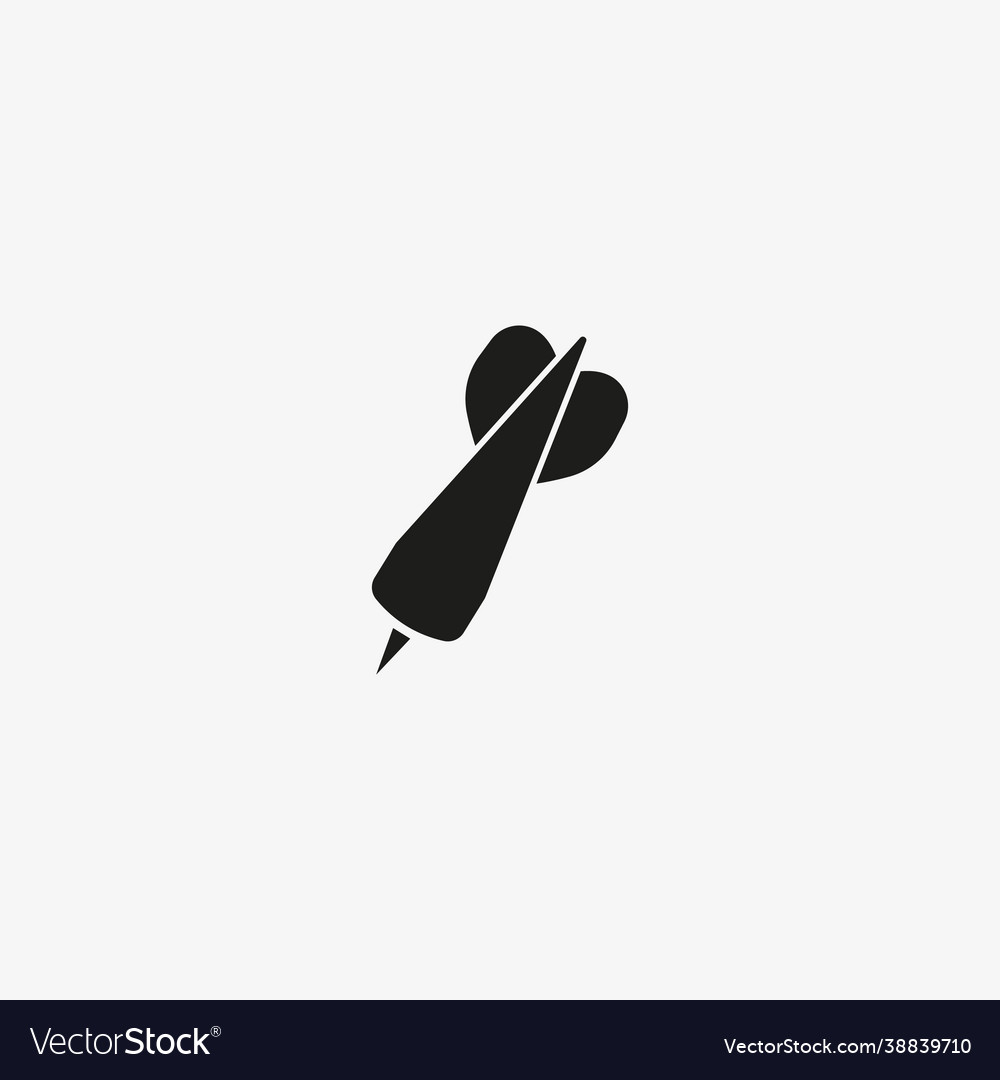 Darts arrow icon in line design style target