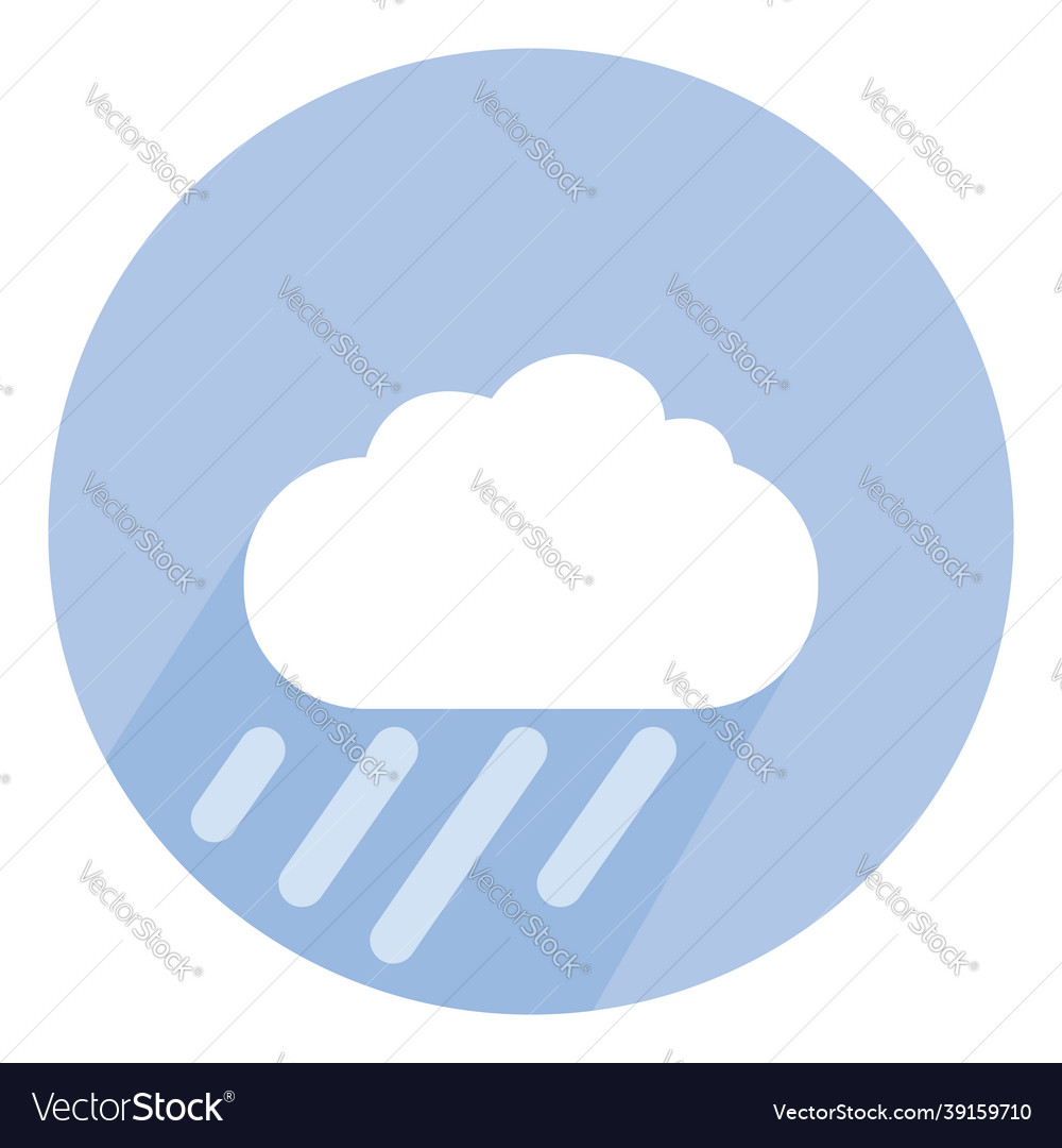 Heavy rain cloud on a white background