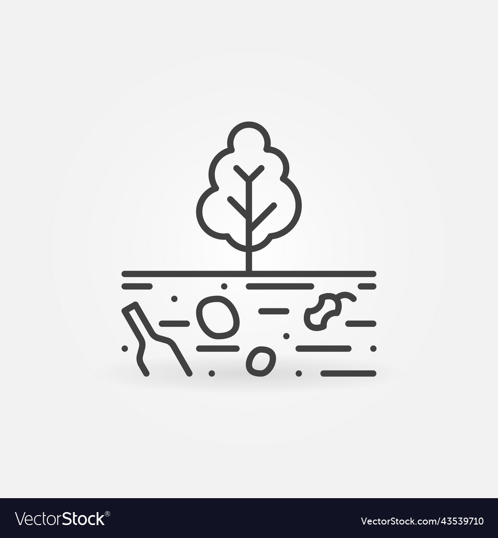 Land pollution concept icon in outline vector image Land pollution concept icon in outline