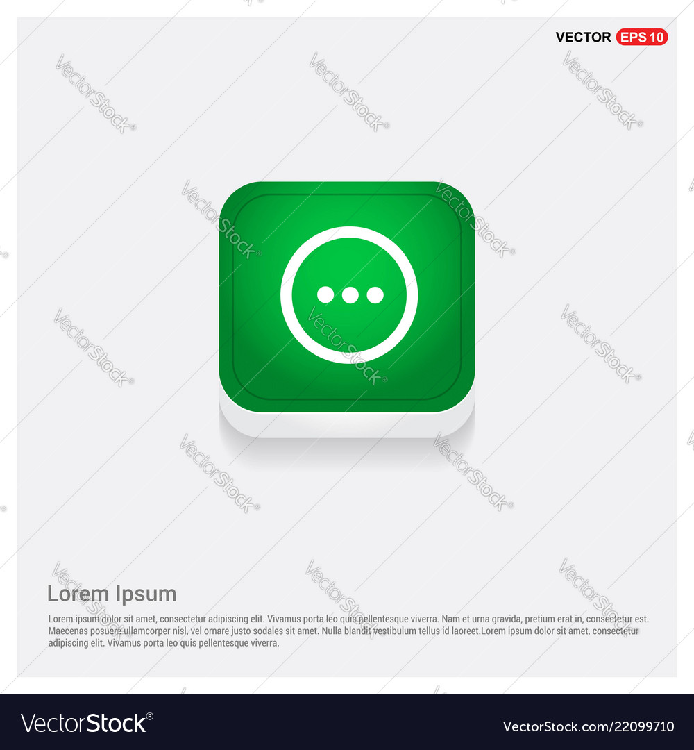 Menu icon green web button
