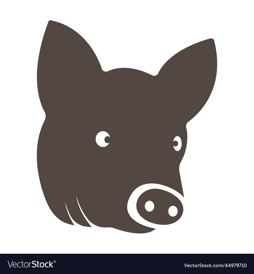 Pig element vector image Pig element