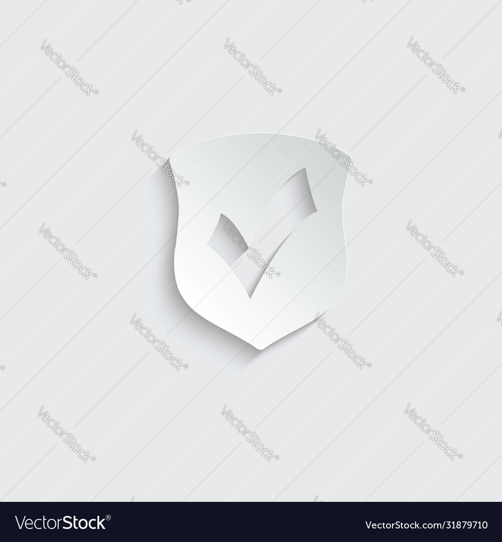 Protect icon secure line style shield vector image Protect icon secure line style shield