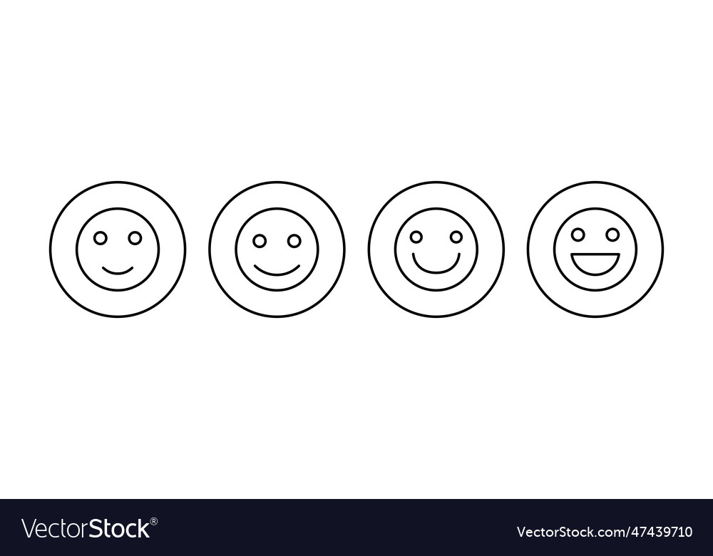 Smile icon set emoticon feedback