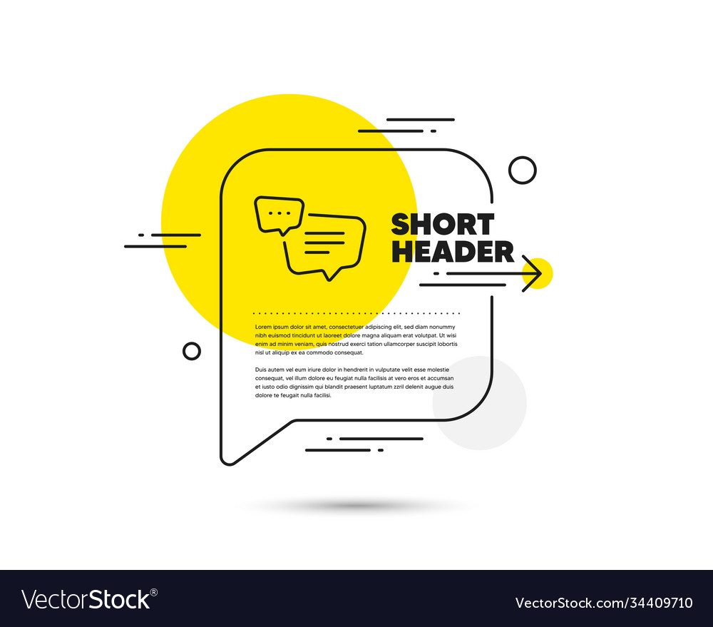 Text message line icon chat comment sign speech vector image Text message line icon chat comment sign speech