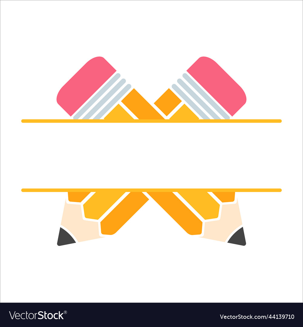 Yellow wooden pencil with eraser back Royalty Free Vector