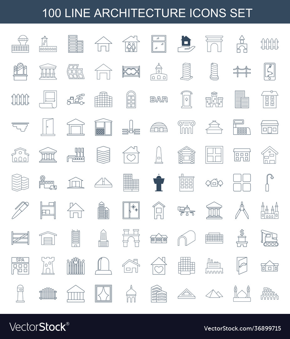 100 architecture icons