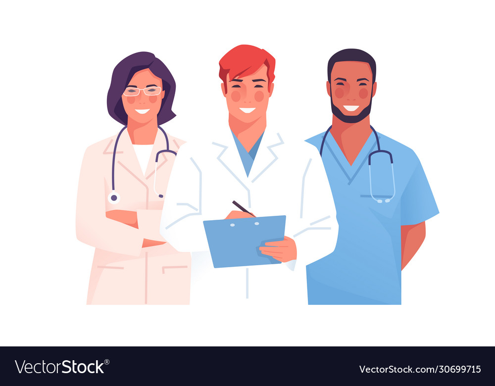 A medical team group Royalty Free Vector Image