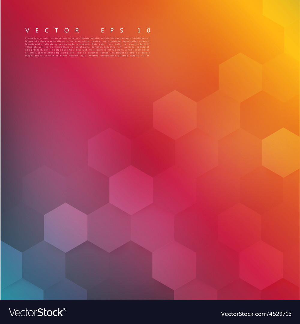Abstract color 3d hexagonal
