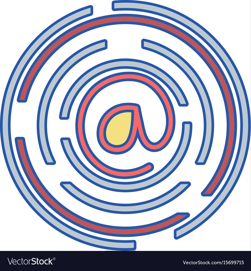 At symbol of web addres to internet connection