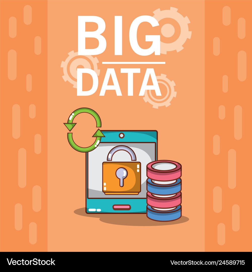 Big data technology concept Royalty Free Vector Image