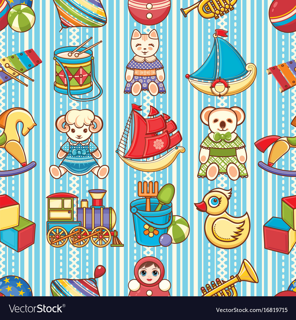 Child toy seamless pattern design element