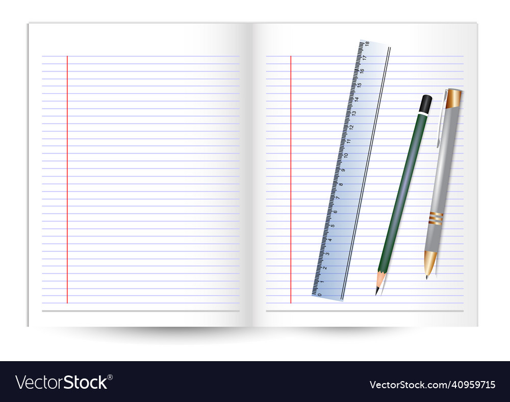 Clean notebook pages vector image Clean notebook pages