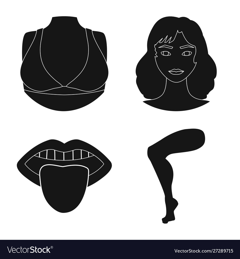 Design body and part symbol collection vector image Design body and part symbol collection