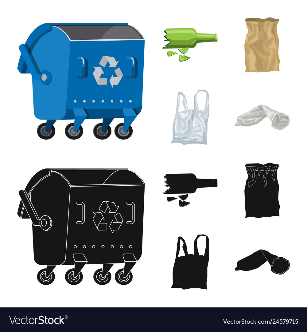 Design von Dump und Sortier-Icon-Set vector image Design von Dump und Sortier-Icon-Set